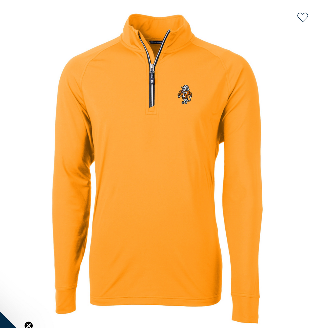 C&B  Mens 1/4 Zip TN Logo Orange