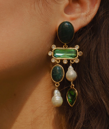 Mignonne Gavigan Luxe Greenwich Earring Green