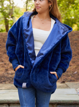 Load image into Gallery viewer, Pretty Rugged Luxe Cardigan Marine Blue