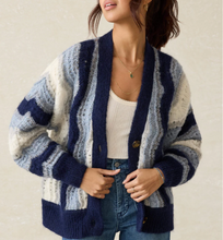 Load image into Gallery viewer, Faherty Women&#39;s Fireside Cardigan Indigo