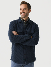 Load image into Gallery viewer, Faherty Men&#39;s Epic Quilted Fleece CPO Navy Melange