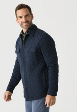 Load image into Gallery viewer, Faherty Men&#39;s Epic Quilted Fleece CPO Navy Melange