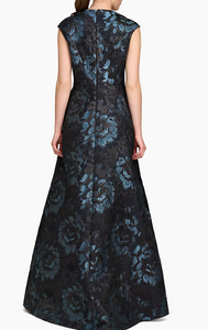 Kay Unger Isabetta Gown Flint Multi