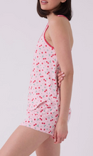 Load image into Gallery viewer, P.J. Salvage Short Set Pajamas Cherries/Hearts Ruby Red