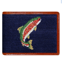 Load image into Gallery viewer, Smathers &amp; Branson Bi Fold Wallet Trout and Fly