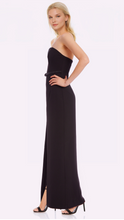 Load image into Gallery viewer, Jewel by Badgley Mischka Delphine Belted Strapless Column Gown