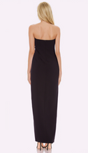 Load image into Gallery viewer, Jewel by Badgley Mischka Delphine Belted Strapless Column Gown