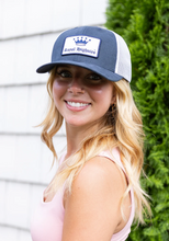 Load image into Gallery viewer, Royal Highnies Badge Trucker Hat Navy