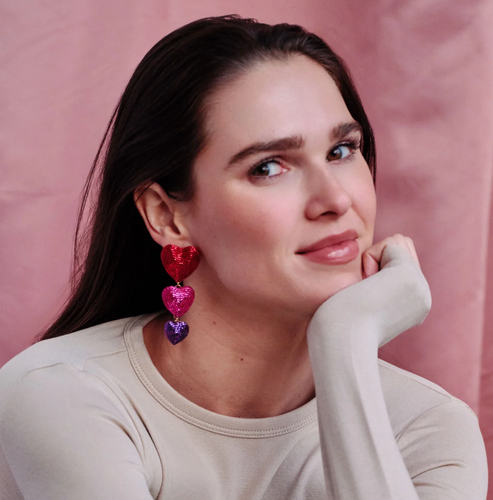 Mignonne Gavigan Aphrodite Luxe Earring Pink Multi