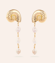 Load image into Gallery viewer, Mignonne Gavigan Concha Shell Drop Earring Gold