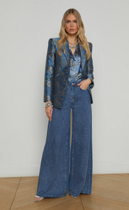 L'Agence Sheila Structured Blazer  Blue Horizon