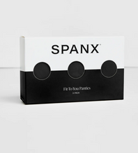 Load image into Gallery viewer, Spanx Fit For You Thong 3 Pack Box Black