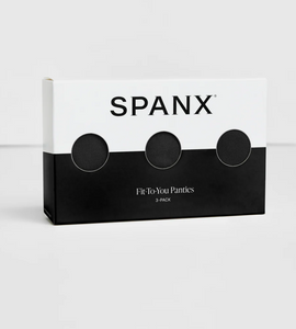 Spanx Fit For You Thong 3 Pack Box Black