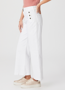 Paige Aubrey Wide Waist Crisp White