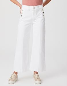 Paige Aubrey Wide Waist Crisp White