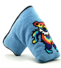 Load image into Gallery viewer, Smathers &amp; Branson  Dancing Bear Tie Dye Putter Headcover (Light Blue)