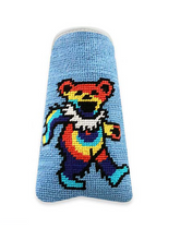 Load image into Gallery viewer, Smathers &amp; Branson  Dancing Bear Tie Dye Putter Headcover (Light Blue)