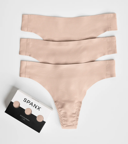 Spanx Fit For You Thong 3 Pack Box Naked