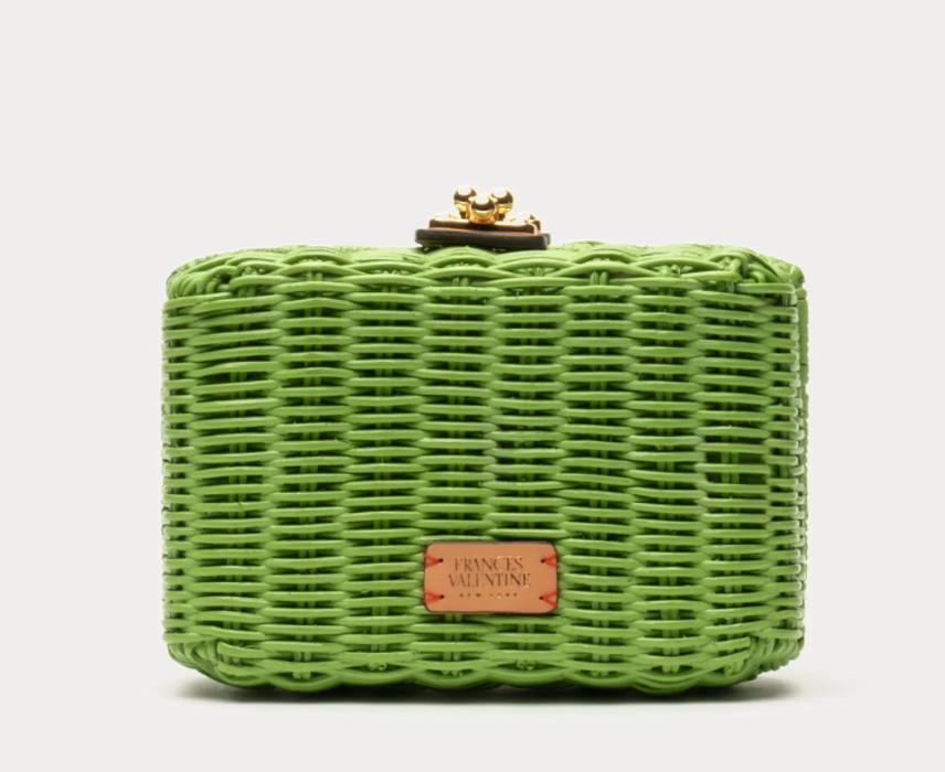 Frances Valentine Paige Wicker Box Clutch