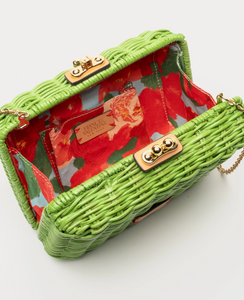 Frances Valentine Paige Wicker Box Clutch