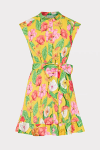 Milly Joan Tulip Dress Yellow Multi