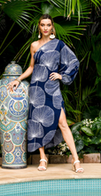 Load image into Gallery viewer, WW St. Lopez Dress Navy Palm