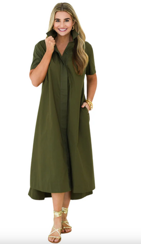 Millie Long Dress Olive