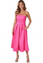 Load image into Gallery viewer, TBC Dorothy Strapless Dress Pink