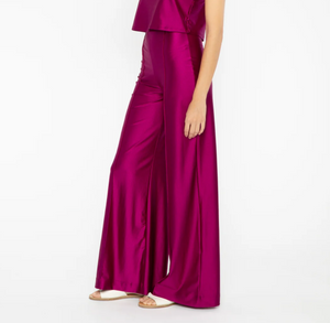 RR Sateen Stretch Wide Leg Pant Magenta