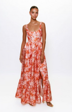 Load image into Gallery viewer, Beanie Maxi Dress Orange Floral