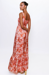 Beanie Maxi Dress Orange Floral