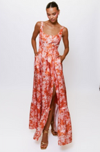 Load image into Gallery viewer, Beanie Maxi Dress Orange Floral