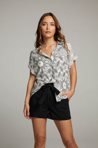 Rhythm Button Down Black/White
