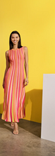 Load image into Gallery viewer, Milly Multi Stripe Sleeveless Midi Dress