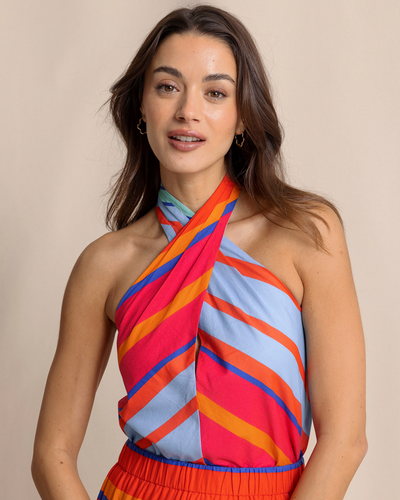ST Fallon Calypso Cay Stripe Halter Top