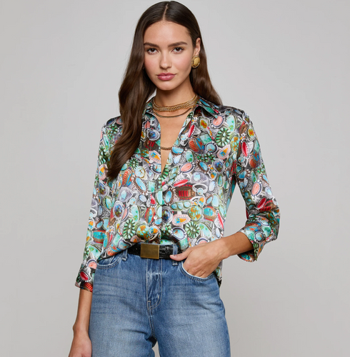 Dani 3/4 Sleeve Silk Blouse