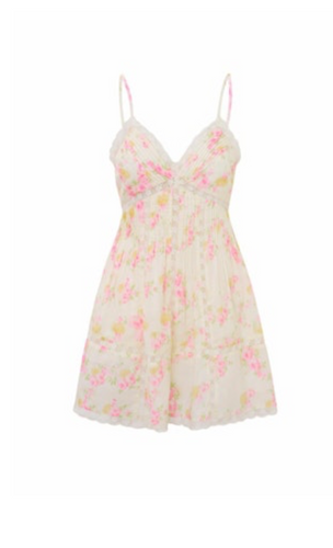 LSF Docila Dress White Peach