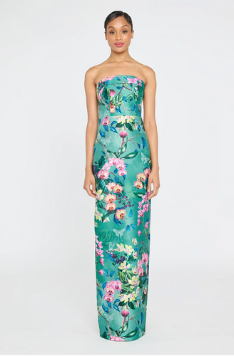 Theia Lulu Mikado Gown Lush Green