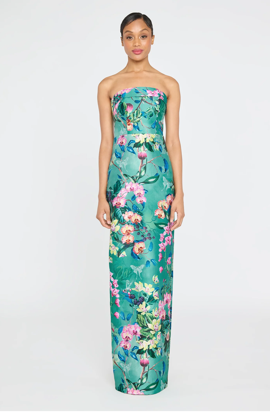 Theia Lulu Mikado Gown Lush Green