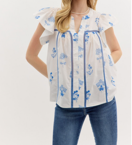 TBC Dandy Lion Top White/Blue