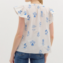 Load image into Gallery viewer, TBC Dandy Lion Top White/Blue
