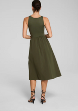 Load image into Gallery viewer, Smooth Jersey Mix Dress Dark Pine