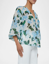 Load image into Gallery viewer, Teagan Dolman Blouse Blue Hydrangea