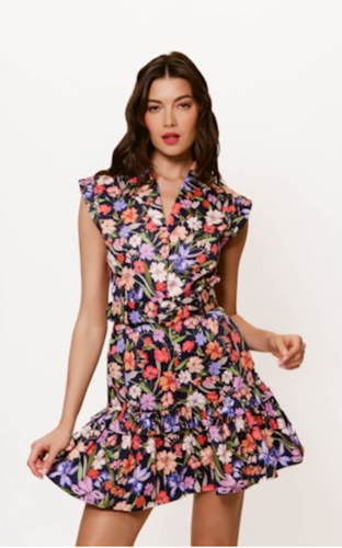 Carla Mini Dress Tropical Garden