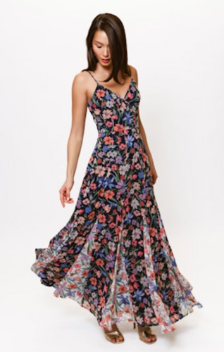 Belinna Maxi Dress Navy Tropical Garden