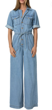 Load image into Gallery viewer, Rumi Denim Jumpsuit Serenity