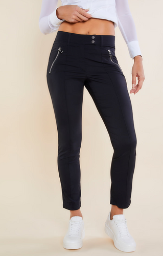 Peggy. Zippered Pant Black