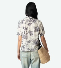 Load image into Gallery viewer, Topher Tropical Top Ecru/Navy