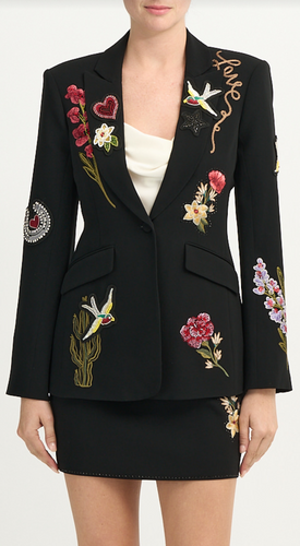 Western Amour Cheyenne Blazer Black Multi
