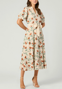 Willow Midi Khaki Floral